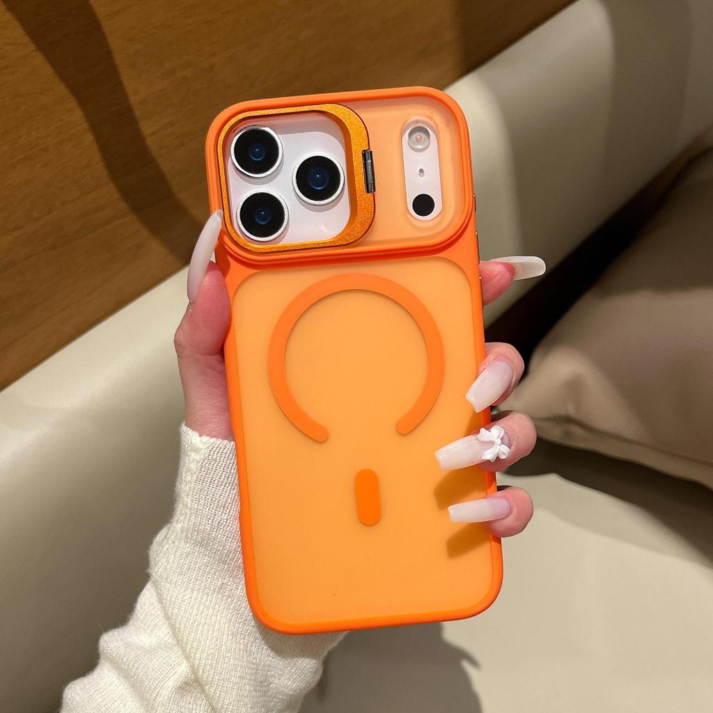 iPhone 17 Air Color-Block Hülle mit Hautgefühl, Metall-Kamerahalterung & Magnetischer Adsorption für Apple 16/15