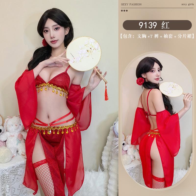 Sexy Lingerie Sexy Pure Desire Exotic Princess Dancer Hanfu Qqny Pajamas Chest Seduction Straps Nightdress Uniform