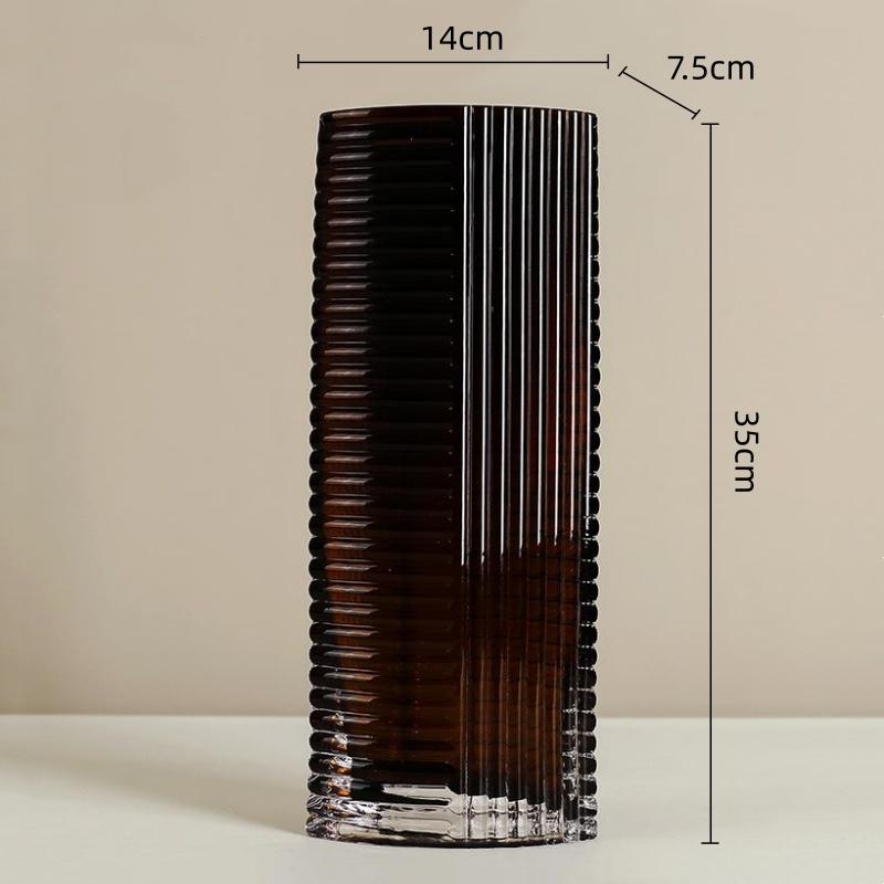 Transparent Glass Vase Geometric Triangular Flat Shape Flower Vase Hydroponics Terrarium Flowerpot Vases Pots Home Decoration