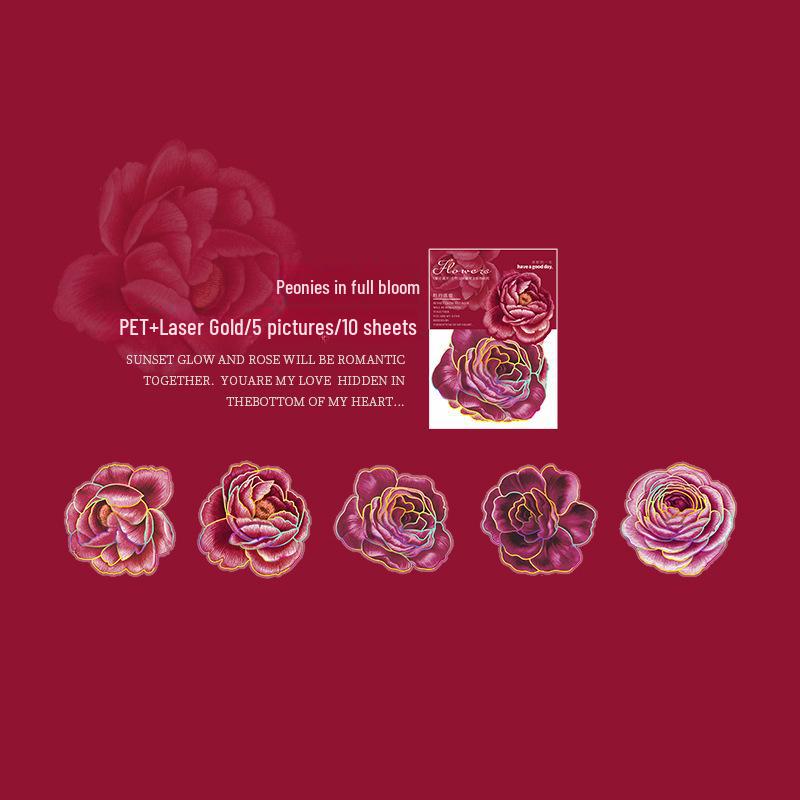 

Набор красивых наклеек «Цветение»: 3D Цветочные Украшения для Рукоделия (10 кусочков)