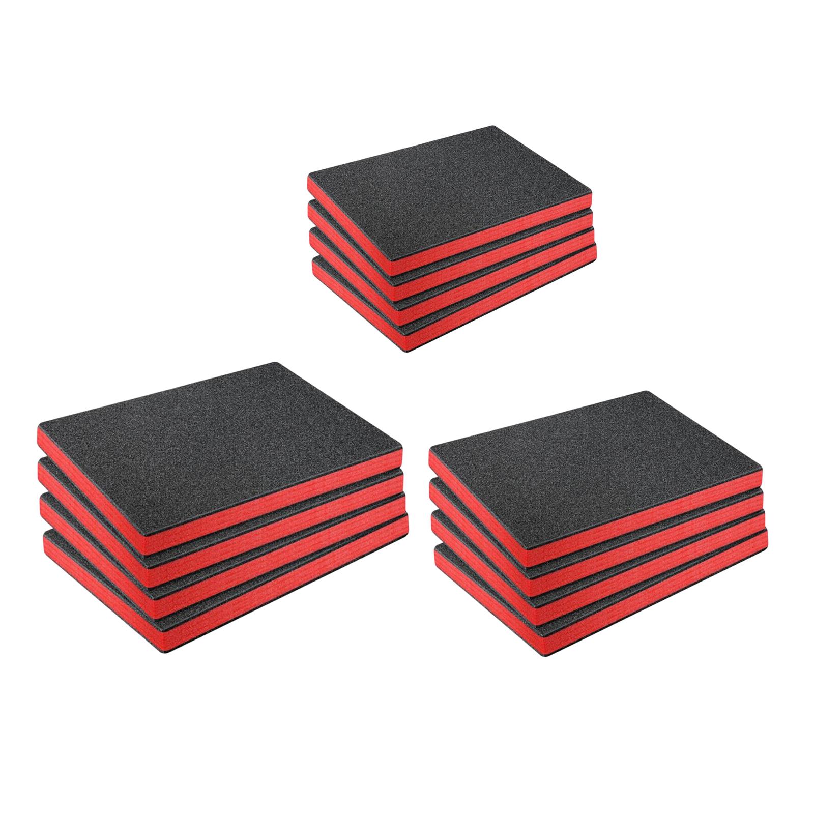 

4x Craft Foam Inserts for Cases Reliable Protection Professional Liner Cuttable for Storage Organizer Crafts Padding Tool Box 42.5cmx28.5cmx5cm