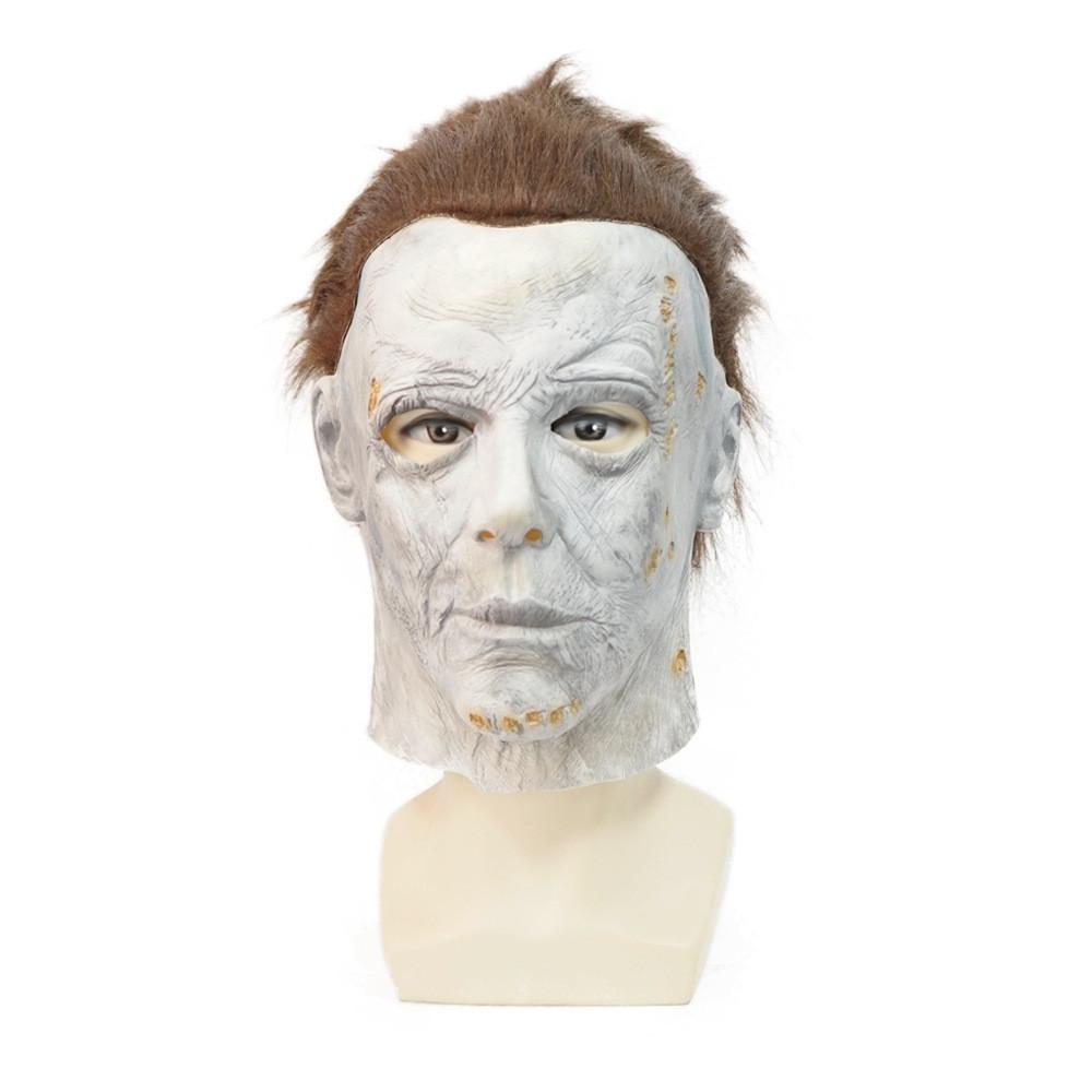 Michael Myers Halloweenowa Maska Lateksowa Z Funkcją Podświetlenia Dla Fanów Horroru