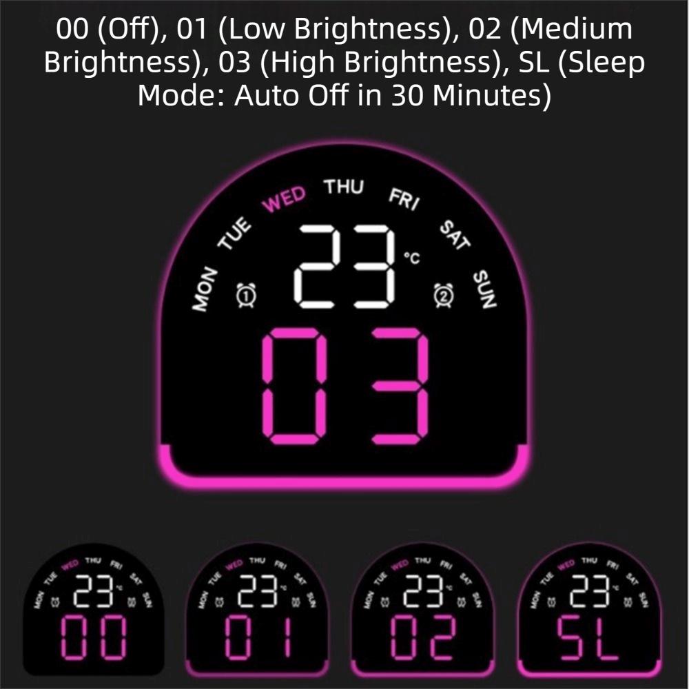 Ambient Light Digital Alarm Clock Temperature Display Desktop Clock LED Clock  Bedroom Use