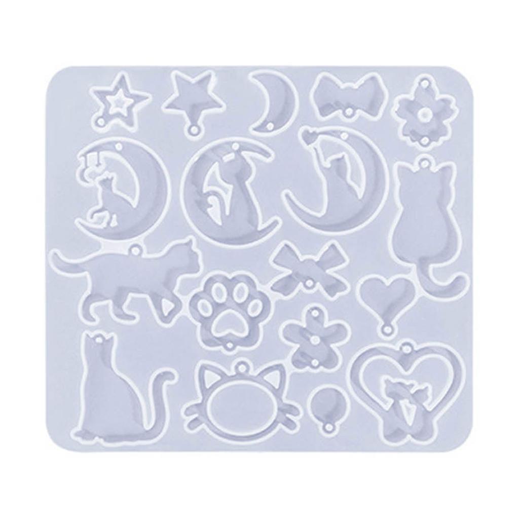 Animal Series Silicone Mold DIY Crystal Earring Pendant Mould Cat Rabbit Keychain Molds Epoxy Resin Jewelry Making Mould