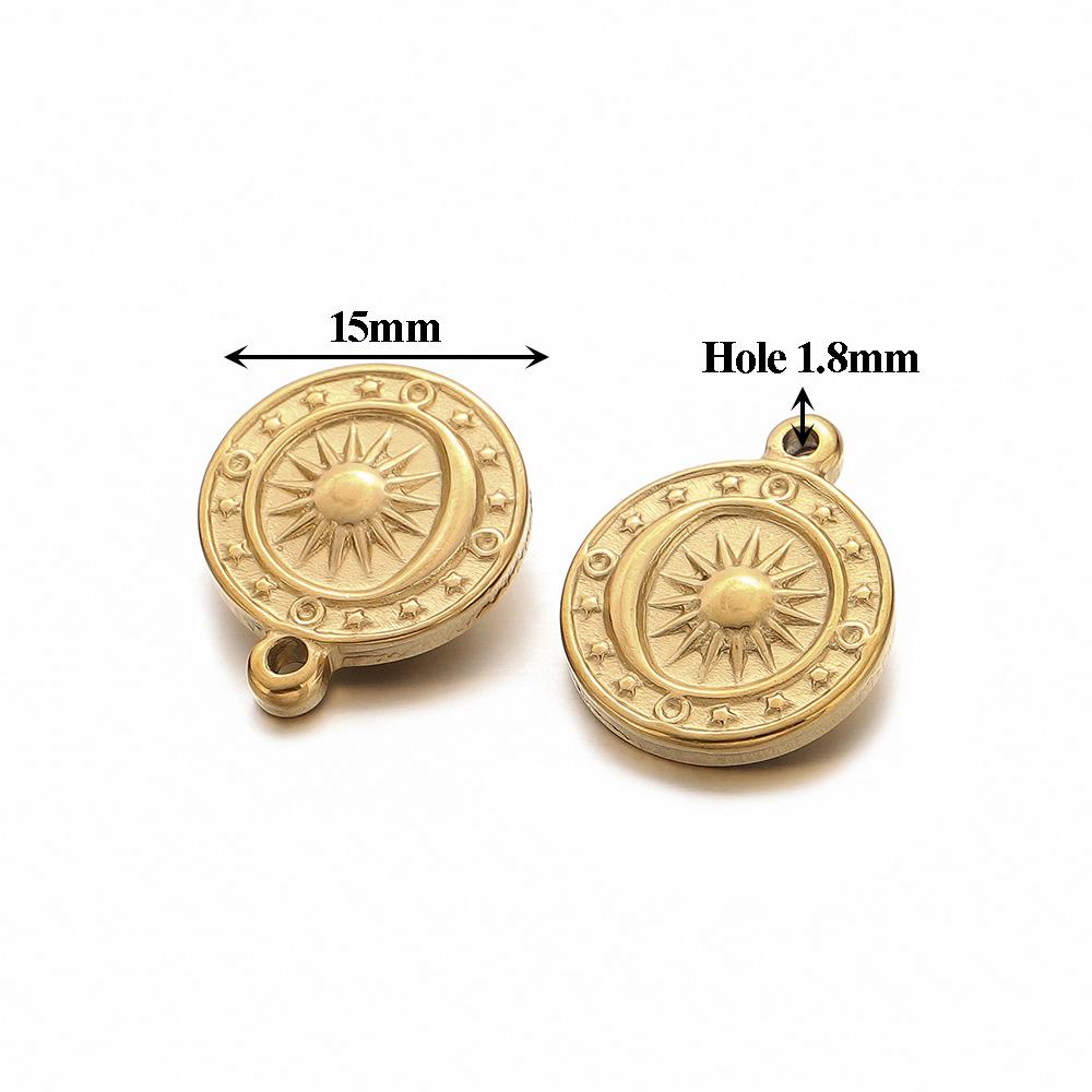 5pcs Stainless Steel Heart Sun Flower Charms Cross Pendant for DIY Necklace Earrings Making Jewelry Findings Bracelets Supplies