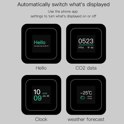 Intelligent WiFi CO2 Detector Carbon Dioxide Monitor Over Standard Concentration Alarm Function