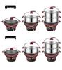 Honeycomb Non-Stick Multifunctional Electric Wok & Hot Pot - Stir-Fry, Steam, Stew, High Power, All-in-One Household Cooker.