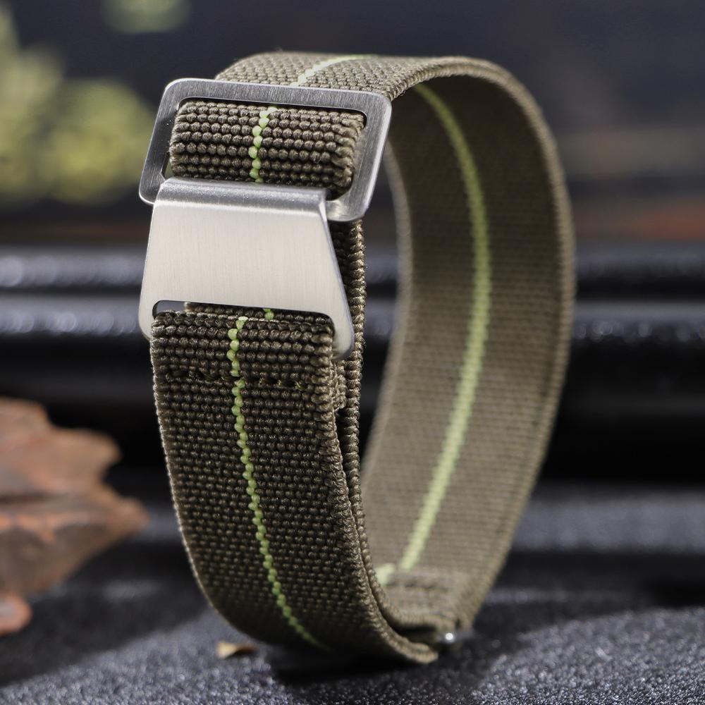 18mm 20mm 22mm Nylon Watchband for Seiko Army Military Woven Elastic Straps for French Troops Parachute Bag Men Women Sport Band