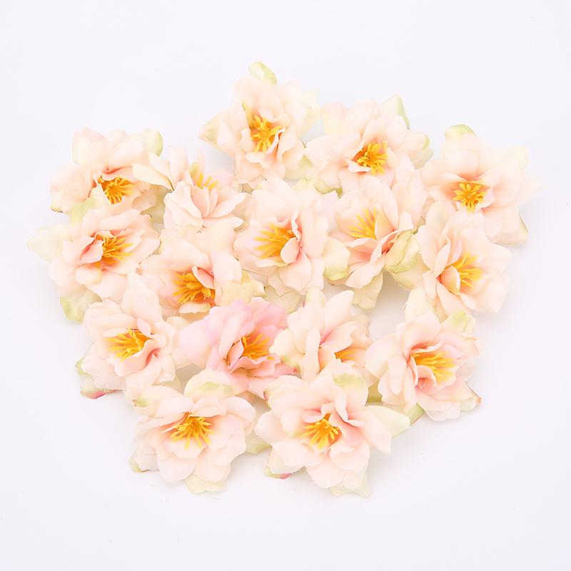 10/20Pcs 5cm Artificial Flowers Heads Wedding Party Decoration Home Room Decor DIY Wreath Scrapbook Gift Box Craft Fake Flowers