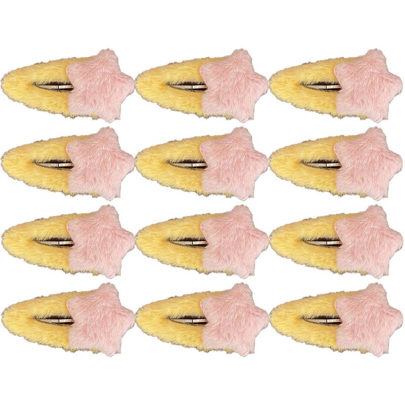 New Sweet Plush Hairpin Women Cute Star Shape Hair Clips Large Side Broken Bangs Bb Clip Fashion Girls Hair Accessories