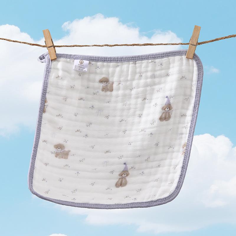 Newborn Pure Cotton Baby Drool Bib & Soft Gauze Washcloth Set 30*30 cm