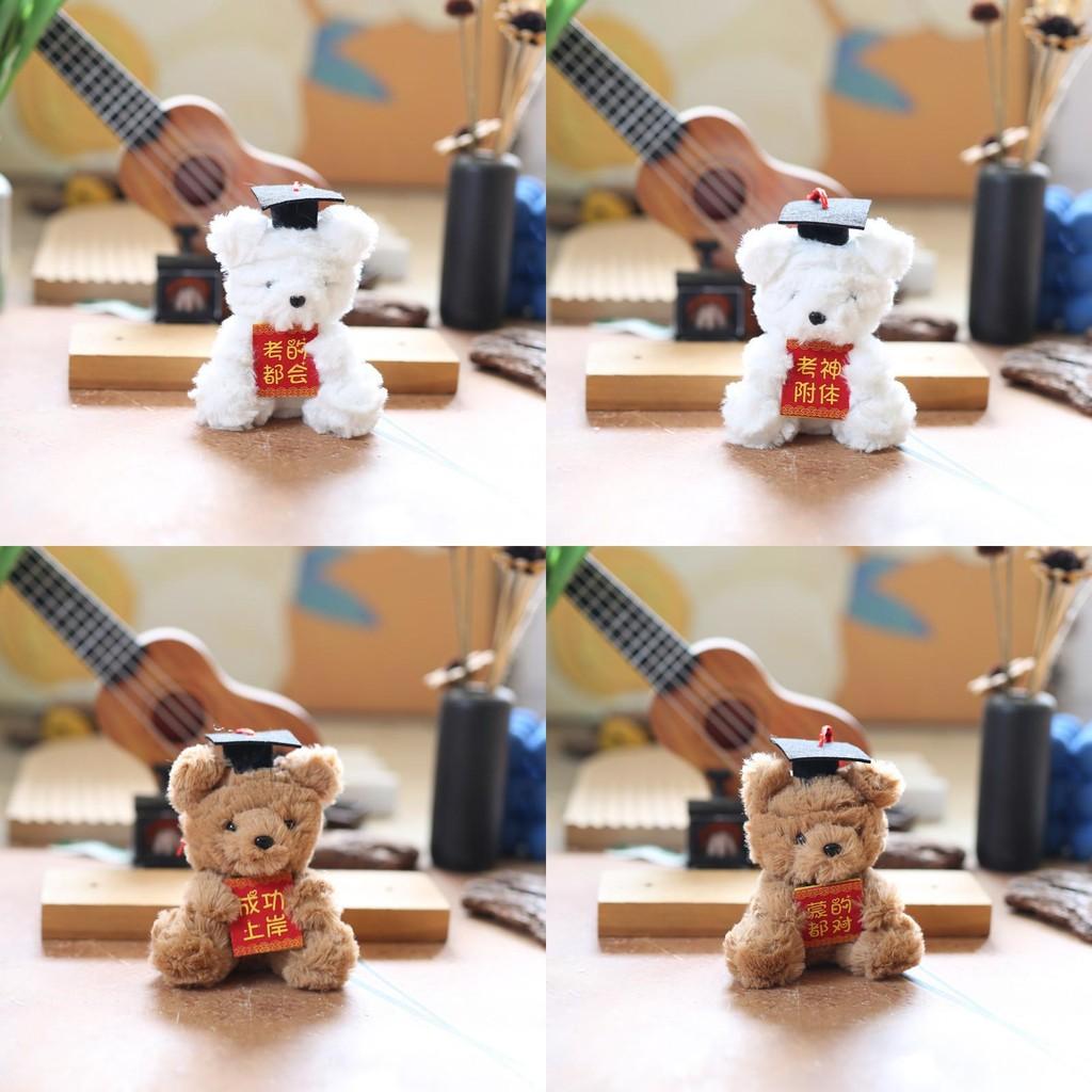 Small Plush Bear Keychain Pendant With Short Bags Ornament Casual Gifts Doll