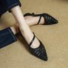 Fashion 2025 Summer Women Shoes Pointed Toe Women Sandals Genuine Leather Shoes for Women Weave Elegant High Heels Party Shoes