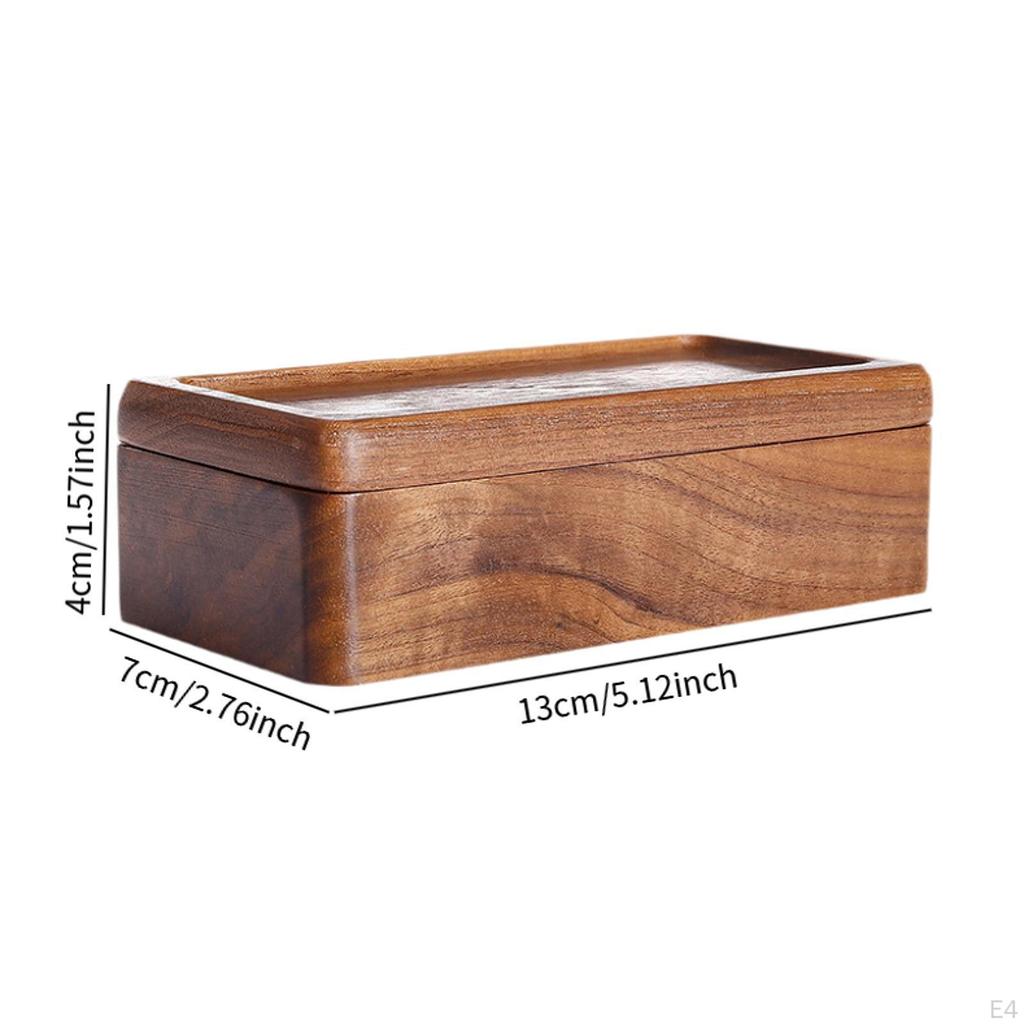Hölzerne Schmuckschatulle zur Aufbewahrung von Halsketten und Ohrringen Reiseetui Armbänder Handwerk