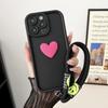 Applicable to iPhone16Promax three-dimensional love mobile phone case Apple 15/13 simple and trendy 12/11 fresh 7P/X
