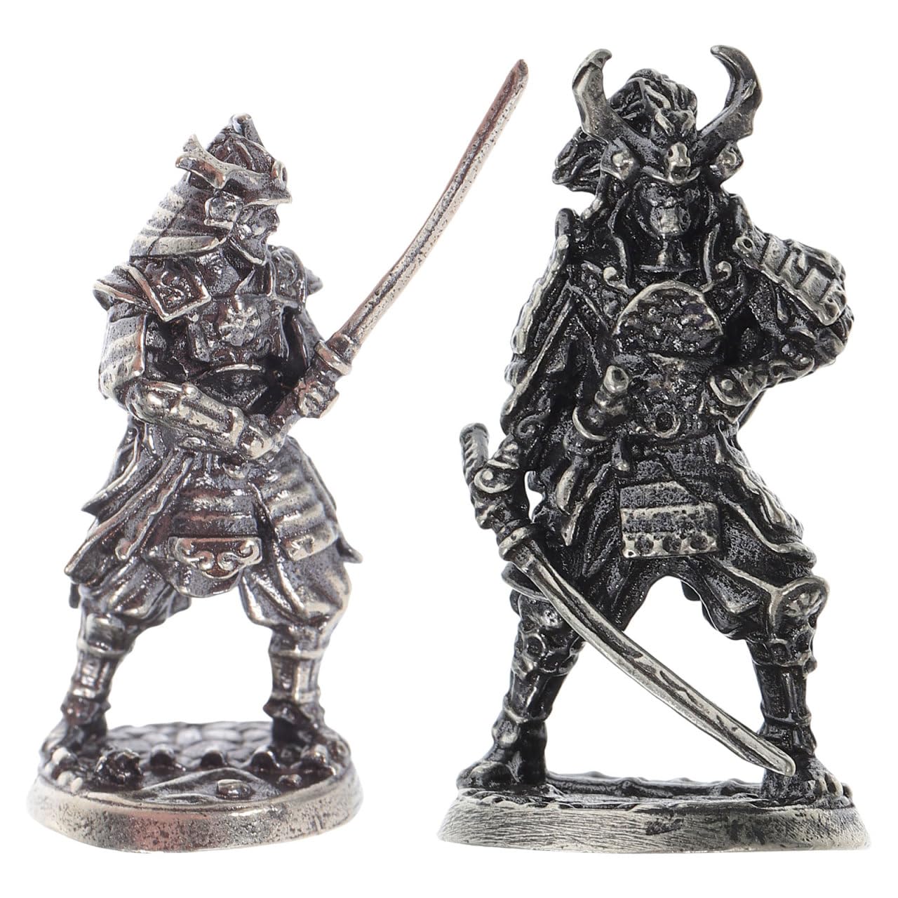 EXCEART Samurai Miniature Figurines 2-Piece Set