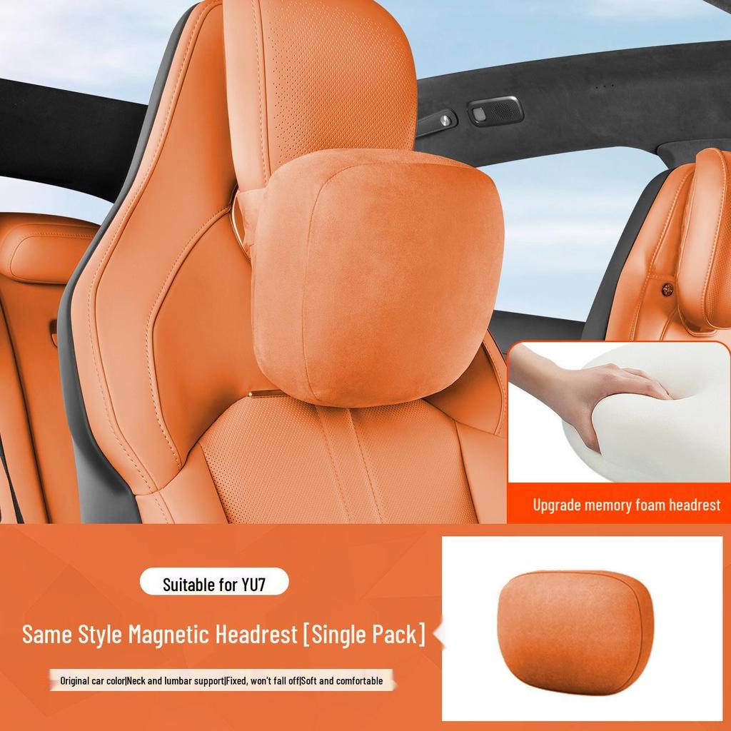 Magnetische Kopfstütze Lendenwirbelstütze für Xiaomi YU7: Bequemes Nackenkissen & Auto-Innenzubehör
