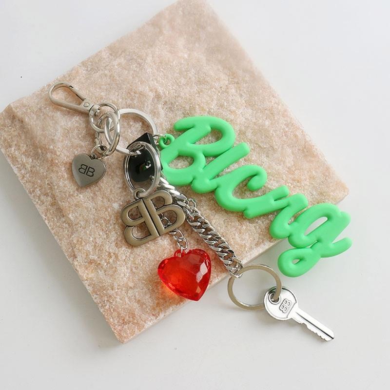Portachiavi Charm Borsa Lettera in Silicone Ciondolo Cuore Ciondolo Decorativo Borsa Lettera Adatto per Scambio di Regali Romantici