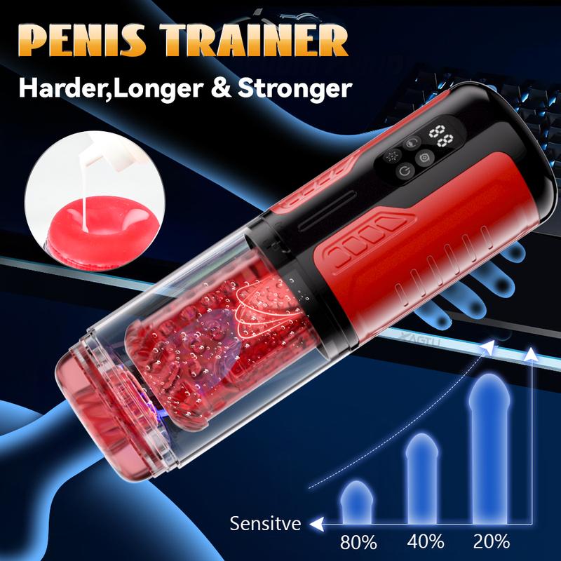 Thrusting Rotation Male Masturbator Automatic Masturbator Cup Tongue Licking Telescopic Blowjob Machine for Men Adult Sex Toys