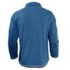 Men Casual Heathered Long Sleeve Polo Shirt with Pocket and Contrast Trim