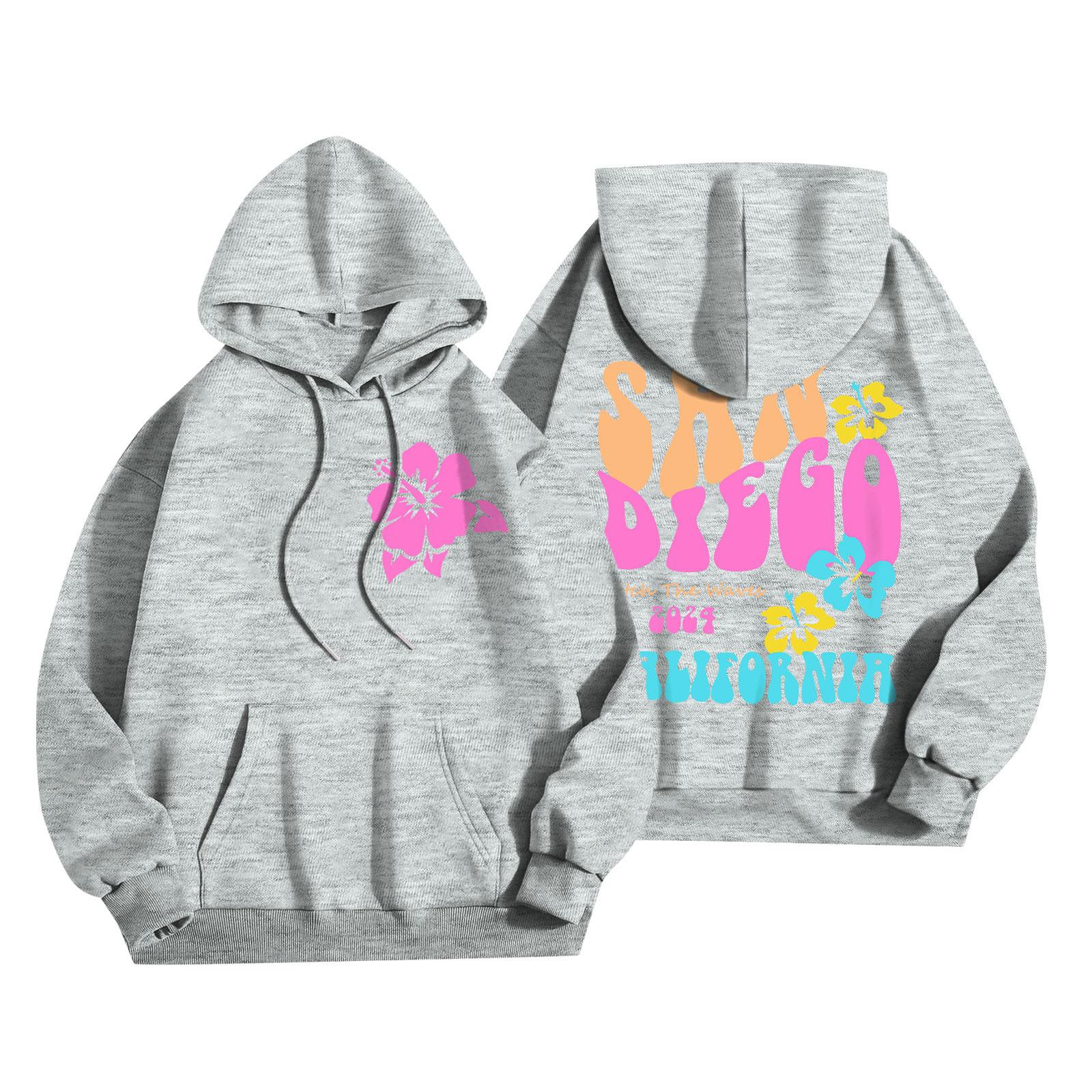 Толстовки для девочек-подростков с длинным рукавом и принтом букв — фото 12