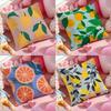 Lemon Art FASHION Pillow Case Antidustmite Pillowcase Invisible Zipper Silky Short Plush Sofa Cushion Cover
