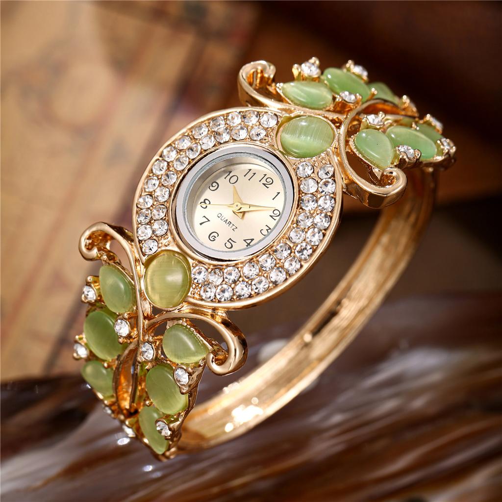 Damen Armband Quarzuhr Armreif Armbanduhr Strasssteine Uhren