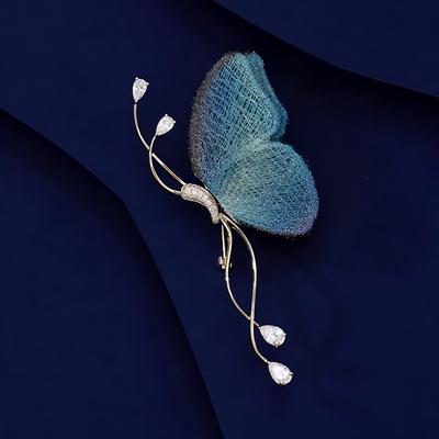 De Eerste Vlinder Broche Is Een High-end Vrouwen Exquise Geborduurde Vlinder Broche Met Een Niche En High-end Ontwerpgevoel