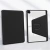 Samsung A9+ Case with Rotating Acrylic Pen Slot, Transparent Ultra-thin Leather Stand