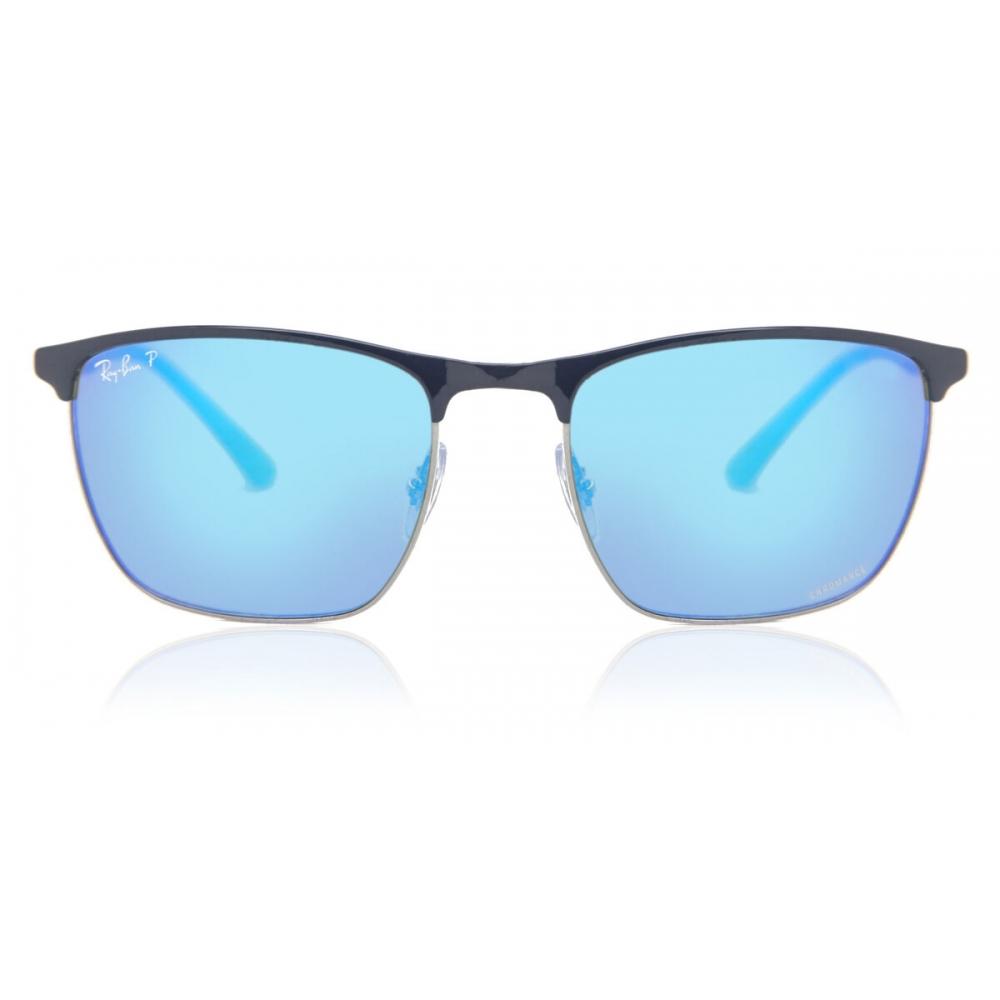 

Ray Ban Rb3686 Polarized 92044l Unisex Sunglasses Blue Gunmetal/57-19-140