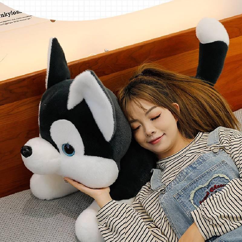 Husky Siberian Dog Plush Toy Cartoon Stuffed Doll Room Decoration Gift Kids