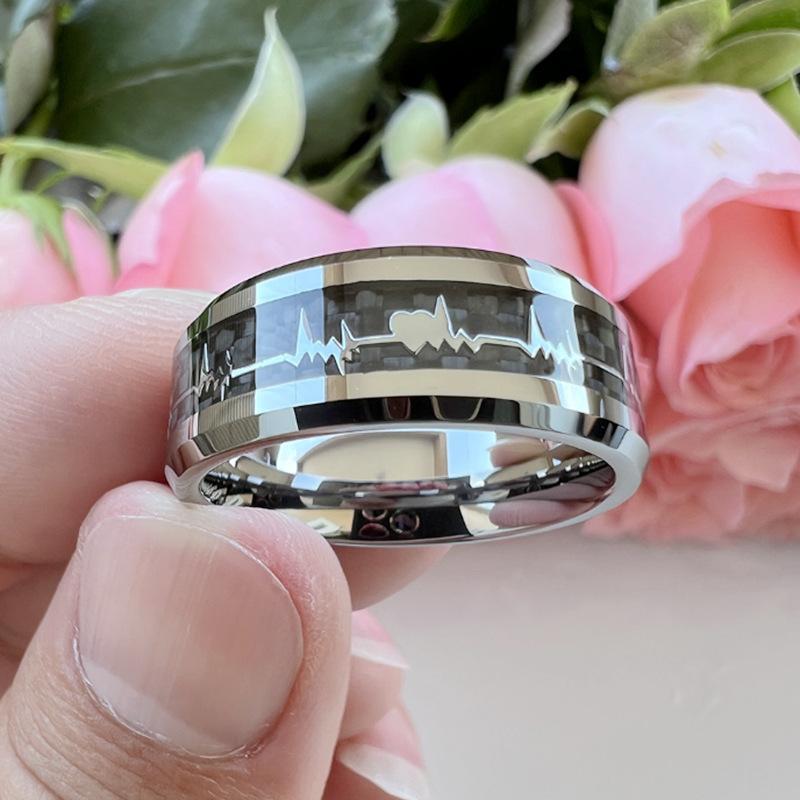 1 Stück 3D-Design tropfender Titanstahlring Herren Mode Partnerring Schmuck