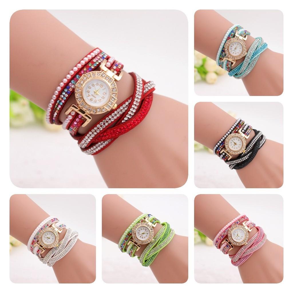 Stylish Women Stainless Steel Bling Rhinestone Bracelet Wristwatch Gift