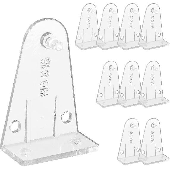 Waziaqoc 10PCS Hold Down Brackets for Mini Clear Plastic Blinds Bottom Rail Hold Clips for 1 Inch Blinds Shades