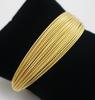 Golden Multilayer Wire Bangle Bracelet Set Open Stainless Steel Twisted Cable Cuff 1 Piece Fashion Accessory