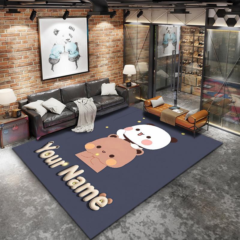 Peache Goma Custom Name Carpet Rug For Living Room Bedroom Home Sofa Decoration,Kids Play Non-slip Floor Mat