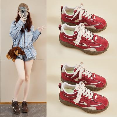 Inner Height Increase Ins New Forrest Gump Shoes for Women's Autumn Students Sports Running Casual Platform RD