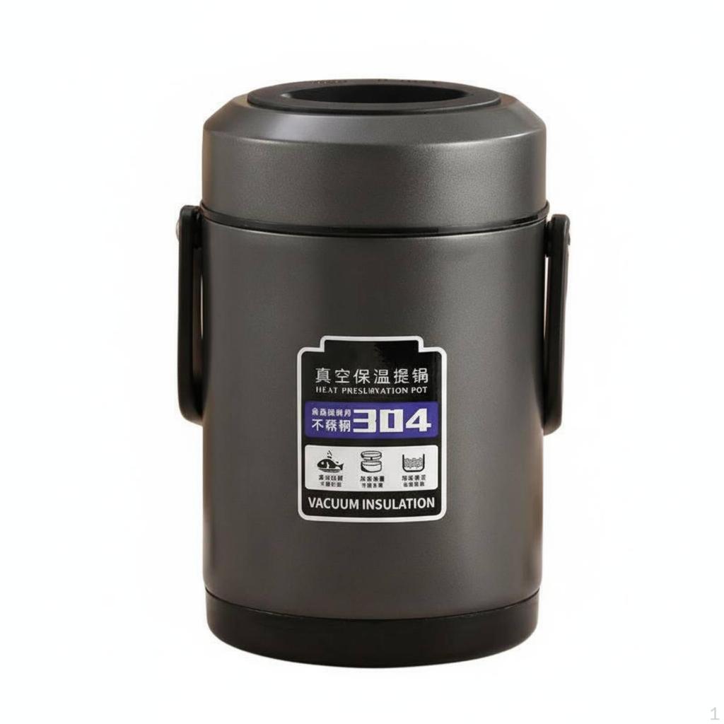 Insulated Lunch Box, 3Compartment Stainless Steel Bento, Portable Thermal Meal Container for Office,