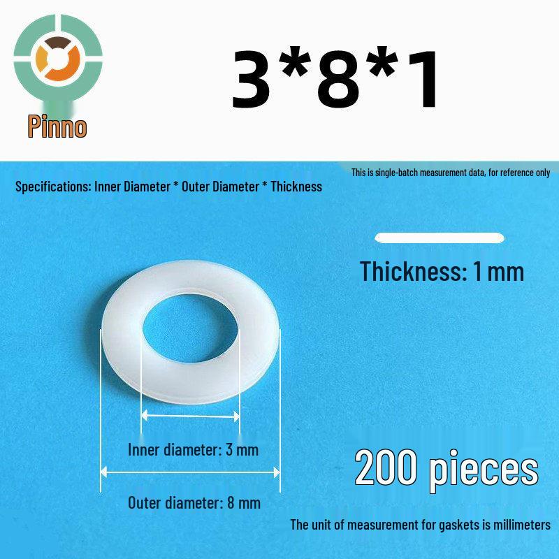 Thickened Nylon Plastic Flat Washer: Hard Plastic Gasket M2-M16