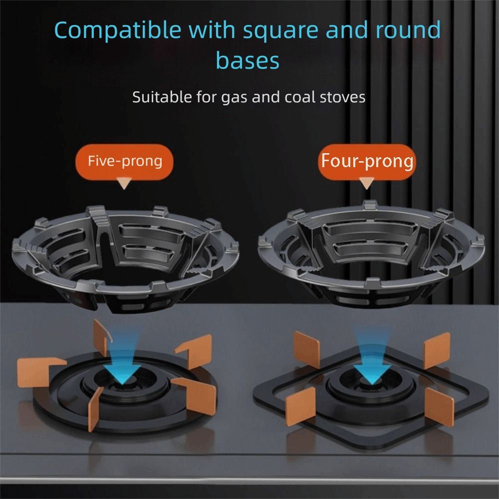 Black Color Wok Rings Cast Iron Pan Stand Wind Shield Cooker Support  Household Use