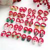 Christmas Hair Ties for Girls Cute Santa Claus Reindeer Snowman Christmas Tree Elastic Hair Bands Holiday Hair Accessories Gift