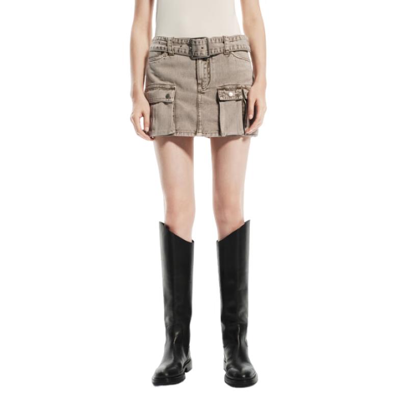

MO&Co. Autumn Low-Waist Cargo Pocket Skort with Belt M 27