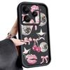 Cherry Bowknots Lips Disco Ball Pattern Case For Xiaomi Redmi Note 14 13 Pro 5G 4G 12 11 Funda Xiaomi 14T 13T 11T Pro Shockproof Bumper Silicone Cover
