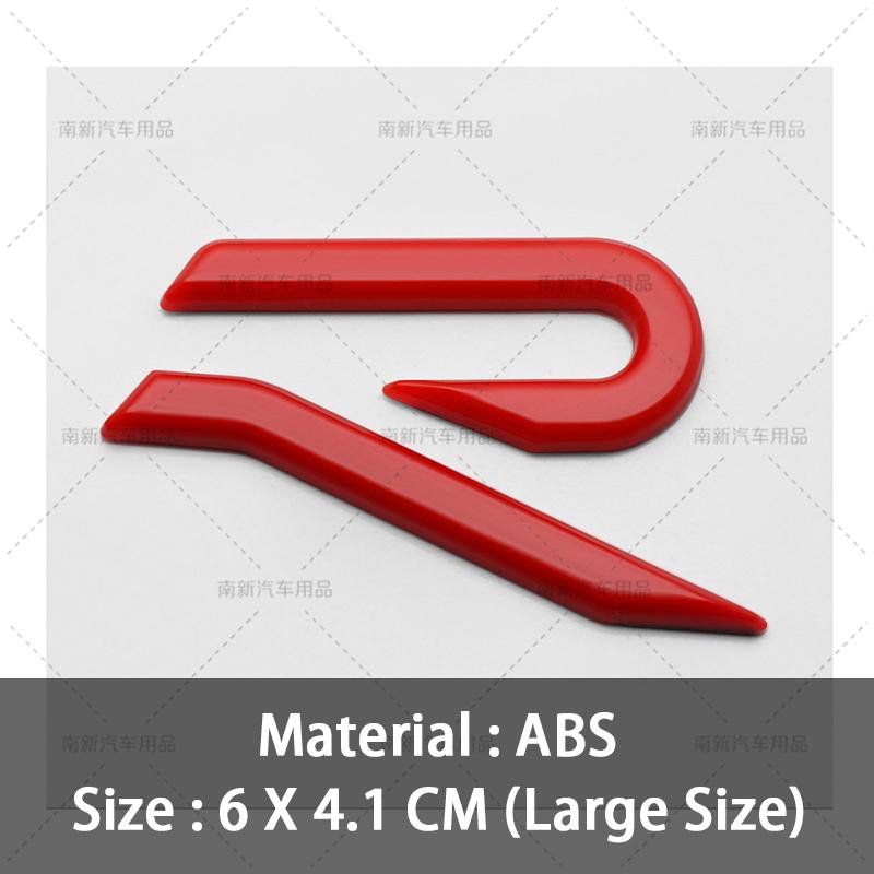 LMN1 2026 Hot VOLKSWAGEN 3D ABS New R Badge Rear Trunk Emblem Car Stickers Decal For VW Volkswagen Golf 6 7 8 GTI MK6 Mk7 MK8 Car Sty
