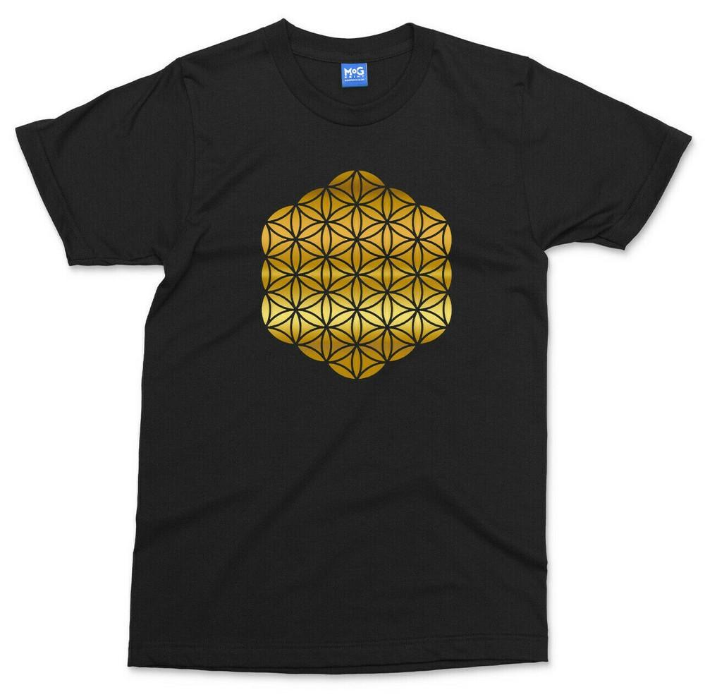 Flower of Life T-shirt Sacred Geometry Chakra Healing Spiritual Meditation Top