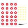 24pcs Red Color Bird Feeder Parts Replacement Flower Ports  Bird Feeder Replacement