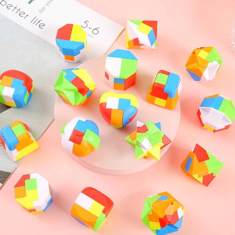 Children's Kongming & Luban Lock Set: 24-Piece Educational Puzzle Toy with Magic Ball