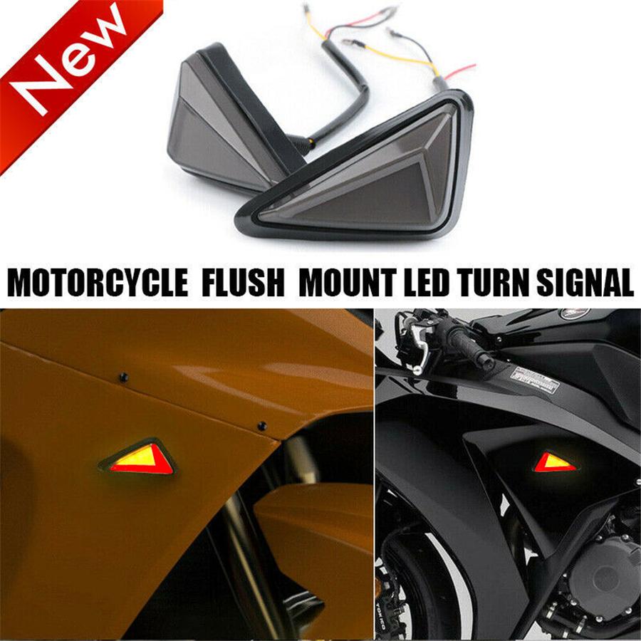 2Pair Motorcycle LED DRL Turn Signal Brake Tail Light for Yamaha Honda