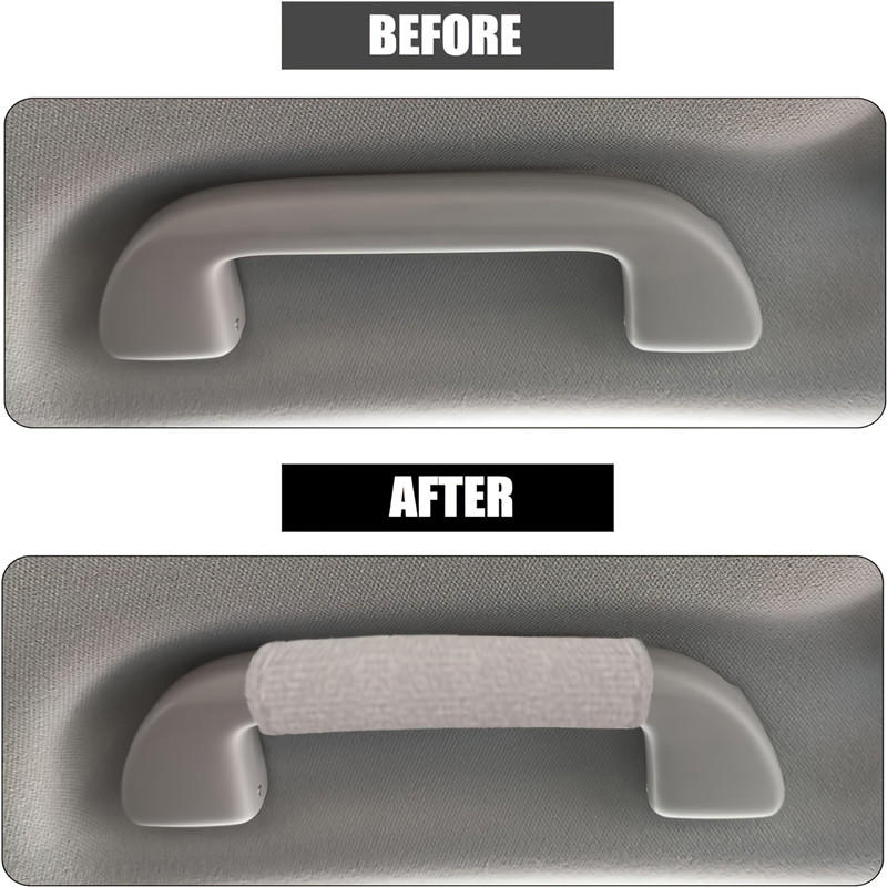 1/4PCS Non-Slip Car Roof Armrest Protector Covers Short Velvet Car Roof Armrest for Auto Interior Ceiling Pull Handle Protection