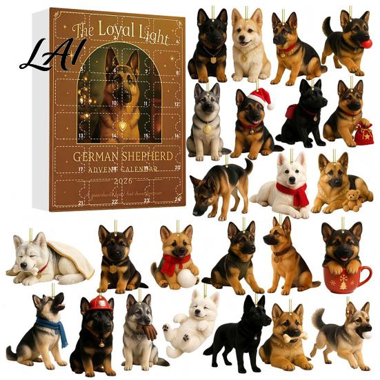 24-Tage-Countdown-Kalender Weihnachten Adventskalender 2026 Tage Meeresschildkröte/Bigfoot/Hochlandkuh/Hund Ornamente Hochlandkalb Geschenkkalender Sammlerstück D